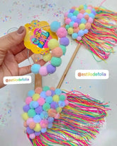 Argola pompons CANDY