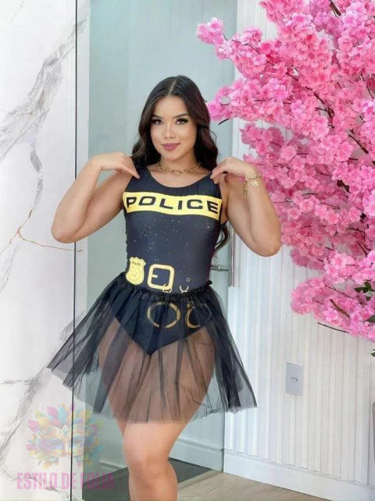 Body POLICIAL PRETA (TAM único adulto)