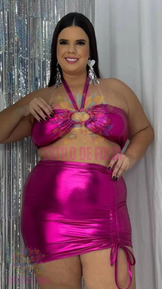 Conjunto Metalizado Plus Size