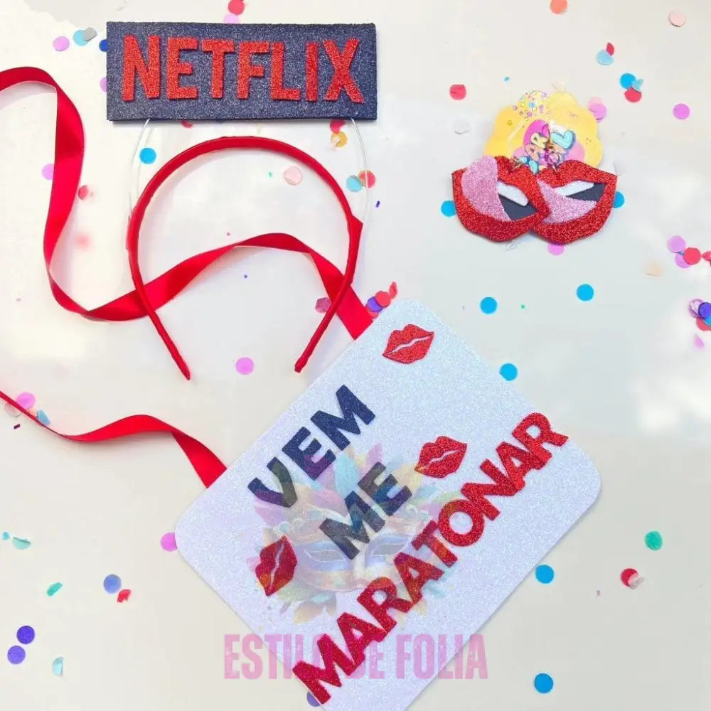 Kit NETFLIX 1 (tiara + plaquinha)